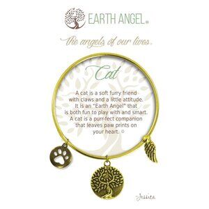 Earth Angel Bracelet - Cat Paw Antique Brass